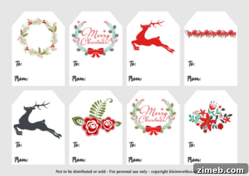 Free Printable Christmas Gift Tags 24 Classic Traditional Christmas Gift Tags Printable