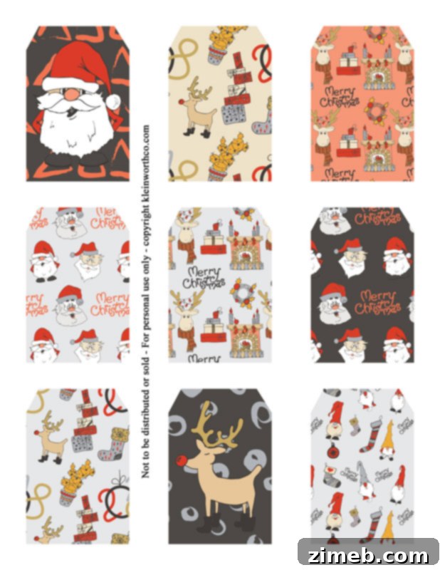 Free Printable Christmas Gift Tags 25 Nostalgic Vintage Holiday Card Gift Tags for a classic touch