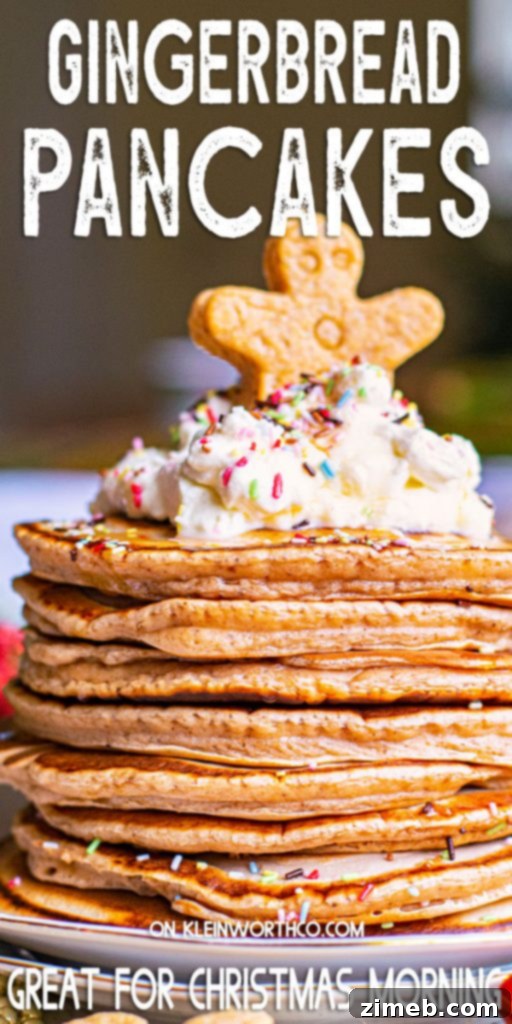 Cozy Gingerbread Flapjacks 2 Homemade Gingerbread Pancakes, a delicious breakfast recipe perfect for Christmas morning