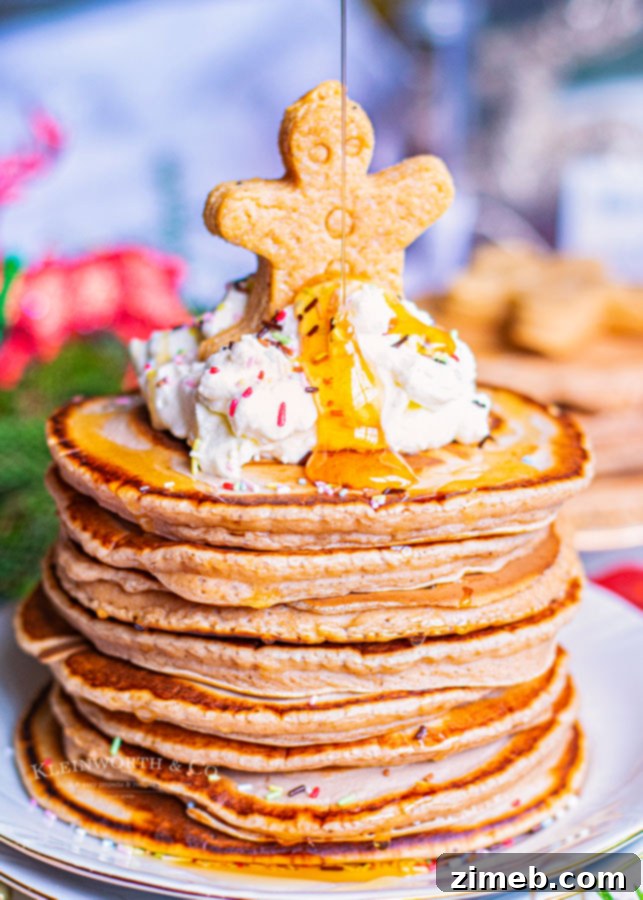 Cozy Gingerbread Flapjacks 10 How to make Gingerbread Pancakes, showing batter on a griddle