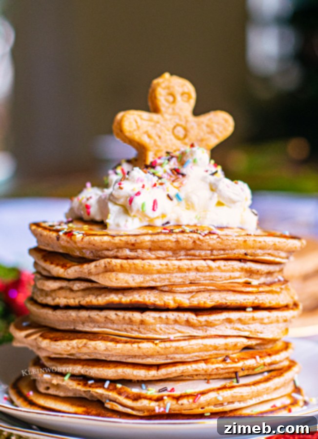 Cozy Gingerbread Flapjacks 8 Gingerbread Pancakes Recipe, showcasing a perfect stack