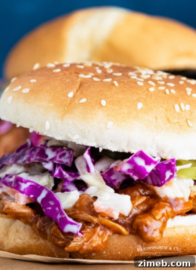 Instant Pot Pulled BBQ Chicken 4 bbq chicken sandwich