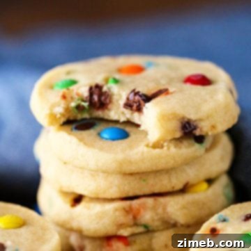 Soft and Chewy Slice & Bake Cookies with M&Ms