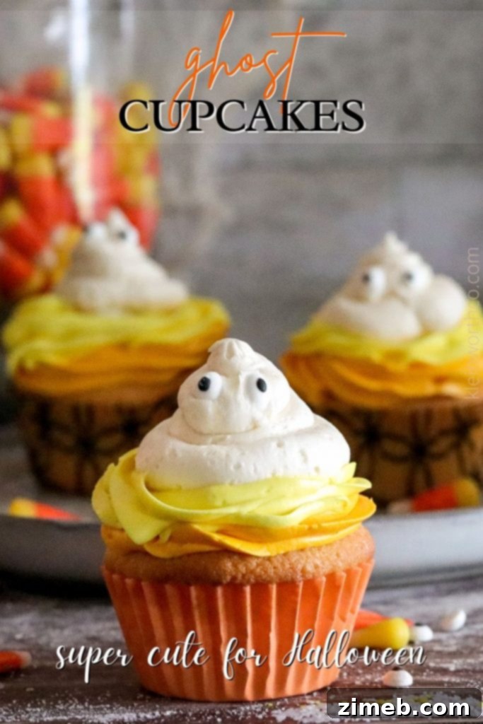 Spooky Ghost Cupcakes 2 Delightful Ghost Cupcakes for Halloween celebrations