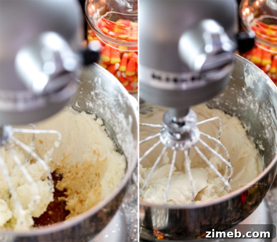 Spooky Ghost Cupcakes 9 Process of making frosting for ghost cupcakes