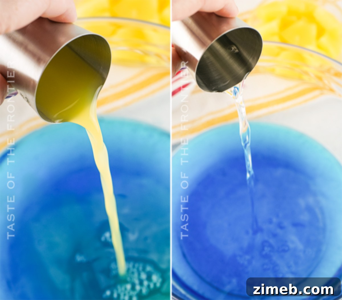 Blue Lagoon Jello Shots 6 how to make Blue Hawaiian Jello Shots