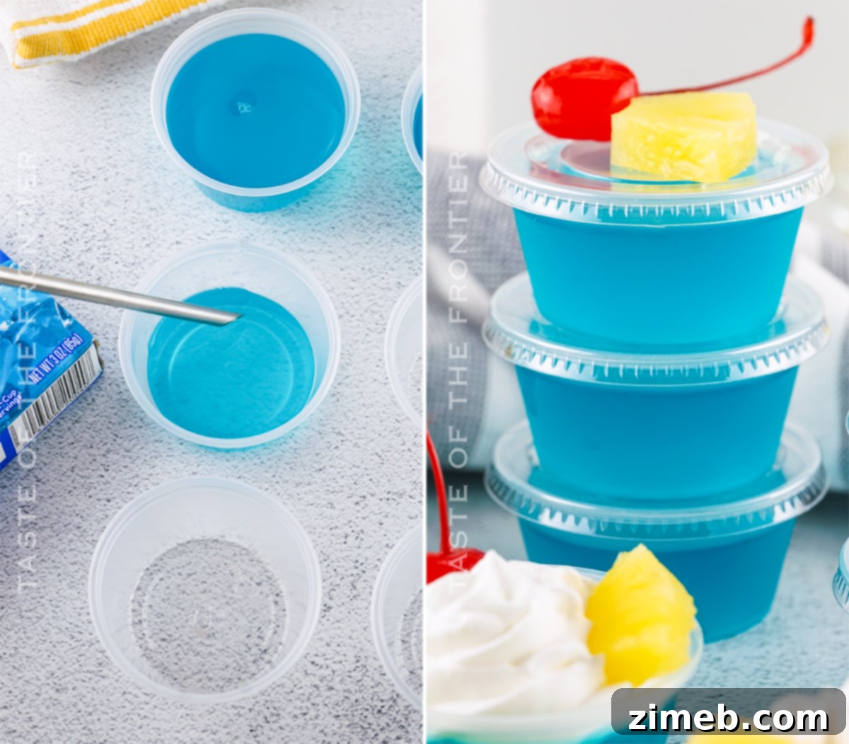 Blue Lagoon Jello Shots 7 cups for jello shots