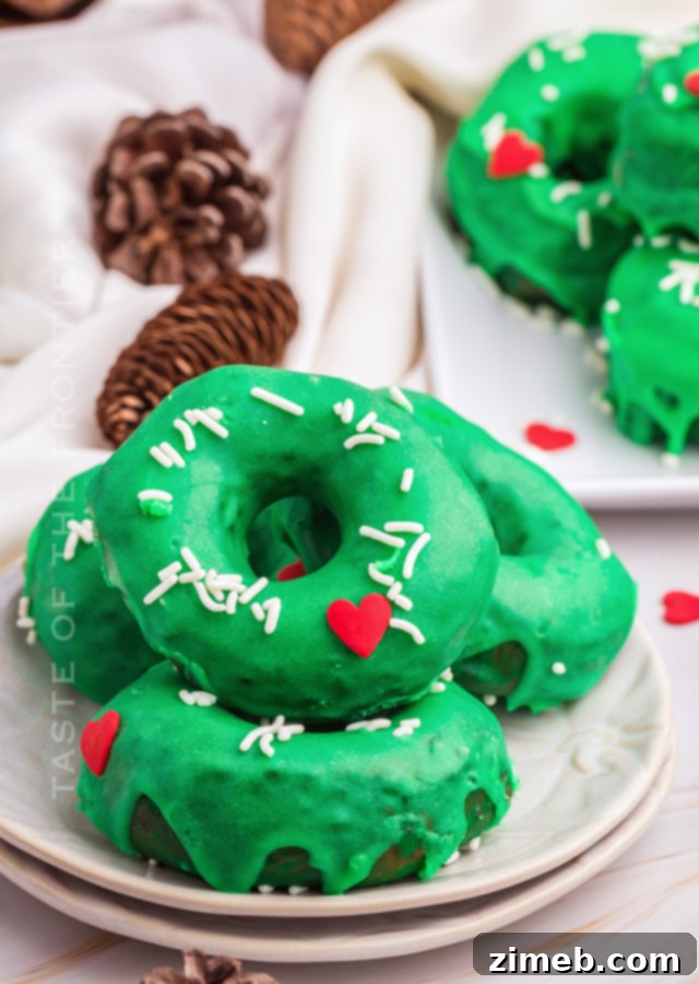 Festive Holiday Brunch Recipes 9 Grinch Donuts