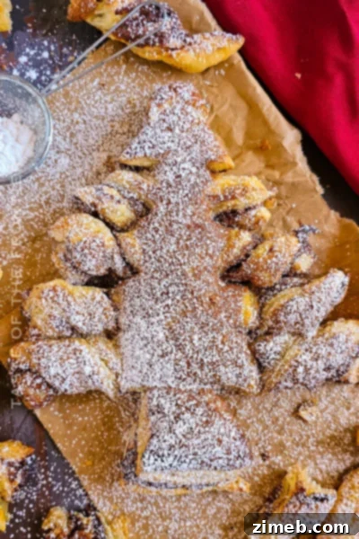 50 Festive Christmas Dessert Ideas to Sweeten Your Holiday Party 26 Nutella Christmas Tree, AKA Nutella Puff Pastry
