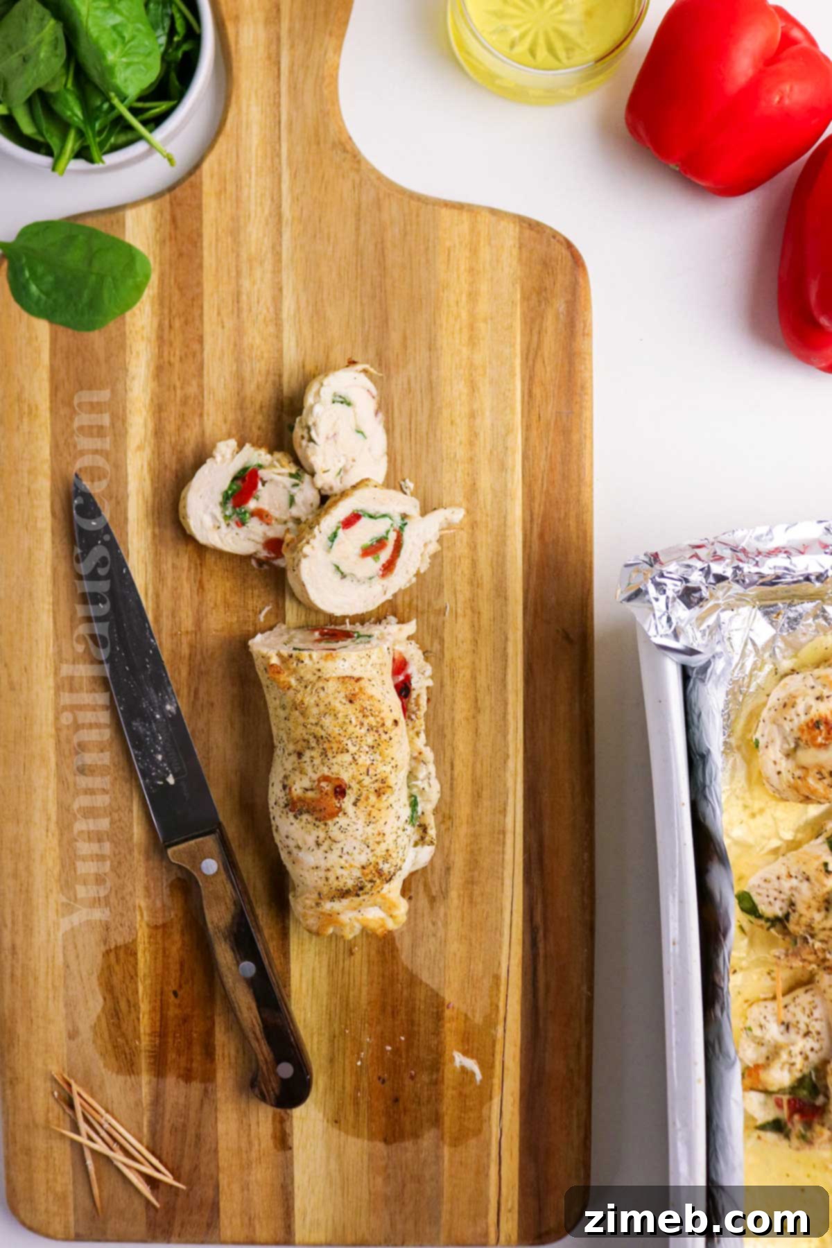 Chicken Roulade Delight 15 Slicing for Serving
