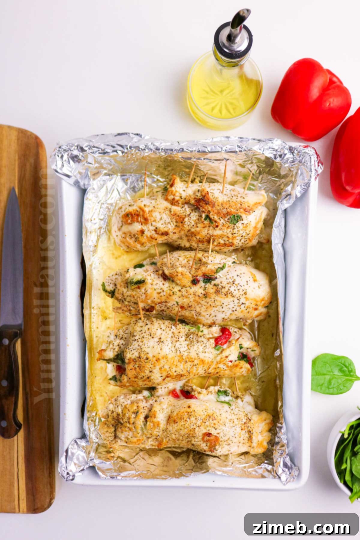 Chicken Roulade Delight 9 Baking the Chicken