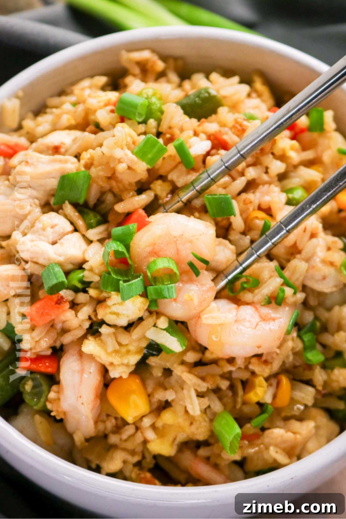 Shrimp and Chicken Stir-Fry Rice Bowl 2 Shrimp and Chicken Fried Rice