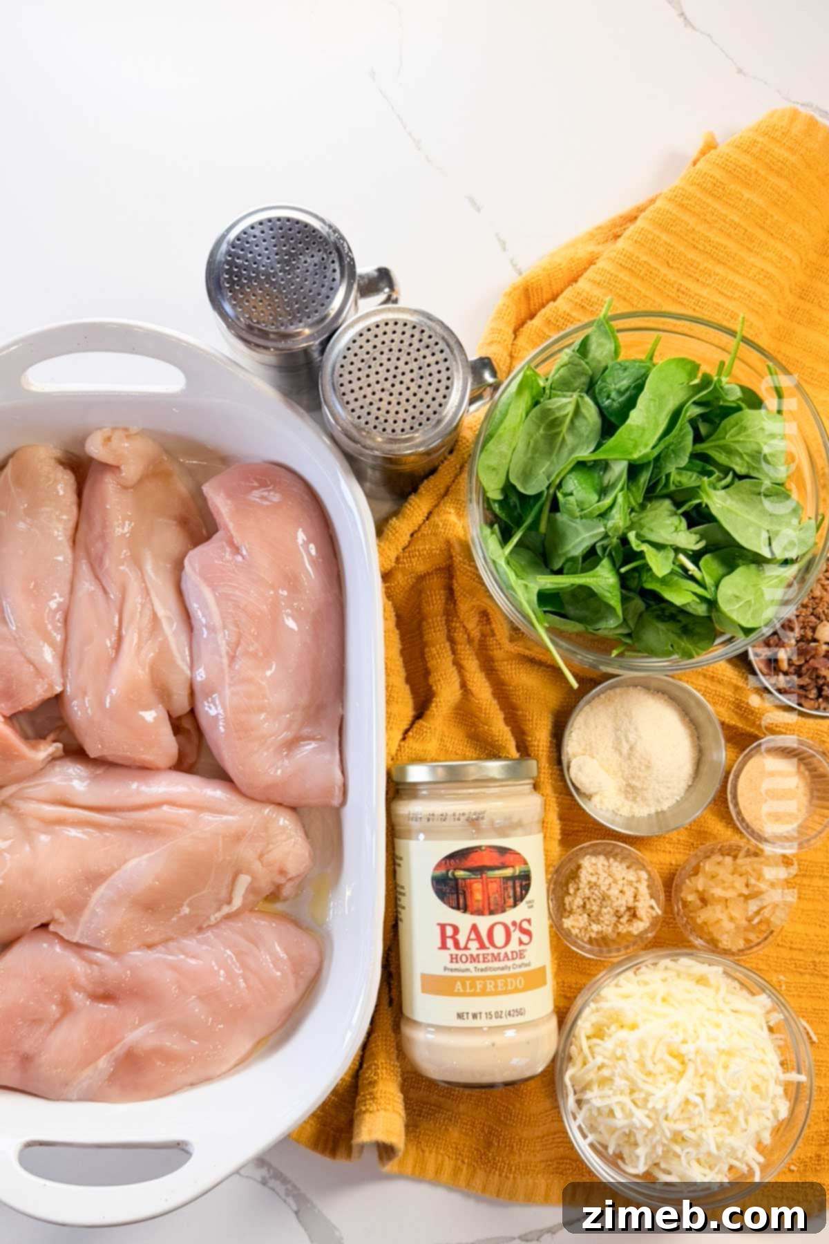 Chicken Alfredo Bake 4 Chicken Bake Alfredo ingredients